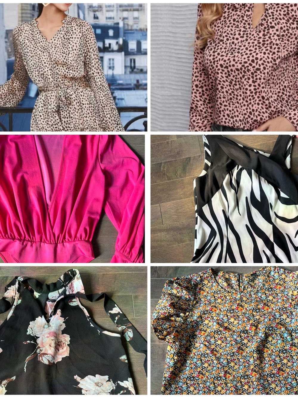 Womens M Mixed Print Tops Bundle